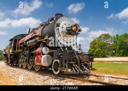 Turnaround Gleise für die 1917 Baldwin 'Pershing' Dampflokomotive 300, Consolidation klassifiziert. Stockfoto