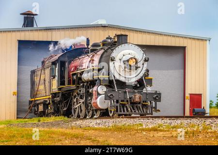 1917 Baldwin 'Pershing' Dampflokomotive 300, Konsolidierungsklassifikation, während des Railfest Photoexkursionswochenendes 2012. Stockfoto