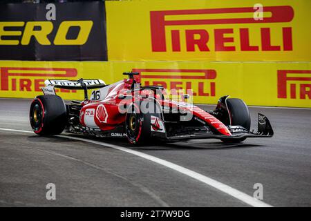 Charles Leclerc (MON) Ferrari SF-23 während der FORMEL 1 HEINEKEN SILVER LAS VEGAS GRAND PRIX 2023 - 17. November bis 19. November 2023 Las Vega, Nevada, USA Stockfoto