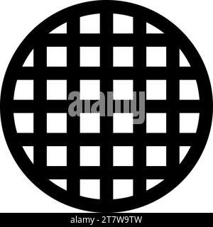 Gitter Gitter Gitter Gitter Gitter Gitter Gitter Grill Grillfläche runde Form Symbol Schwarz Farbe Vektor Illustration Bild flach Stil einfach Stock Vektor