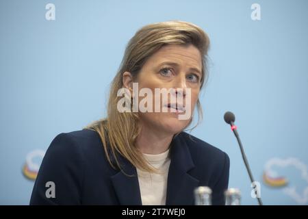 Brüssel, Belgien November 2023. Innenministerin Annelies Verlinden im Rahmen einer Pressekonferenz nach einer ministerratssitzung der Bundesregierung am Freitag, den 17. November 2023, in Brüssel. BELGA FOTO HATIM KAGHAT Credit: Belga News Agency/Alamy Live News Stockfoto