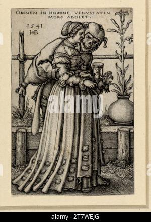 Sebald Beham, die Dame und der Tod. Kupferstich 1541 , 1541 Stockfoto