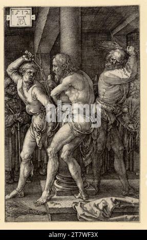 Albrecht Dürer die Flagellation (Kupferstich-Passion, 6). Kupferstich; Blatt wird bis zur Präsentation 1512 , 1512 verkürzt Stockfoto