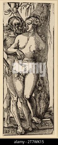 Hans Baldung gen. Grien Adam und Eva. Holzschnitt 1519 , 1519 Stockfoto