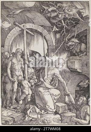 Albrecht Dürer Christus im Vorblass (große Passion, 11). Holzschnitt; das Blatt wird bis zum Rand der Platte 1510 , 1510 geschnitten Stockfoto