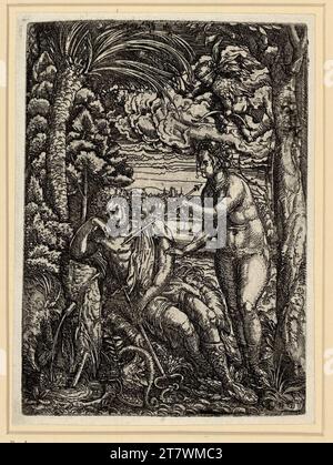 Hans Burgkmair d. Ä. Quecksilber, Venus und Cupido. Eisen-Rollen um 1520 Stockfoto