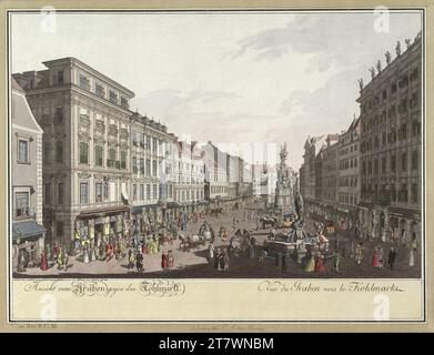 Carl Schütz Ditch gegen den Kohlmarkt. Ätzen, farbig 1781 , 1781 Stockfoto