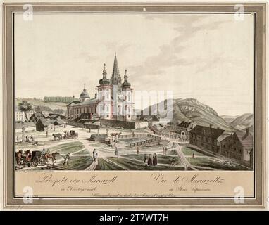 Carl Schütz Mariazell. Ätzung, gefärbt um 1833 Stockfoto