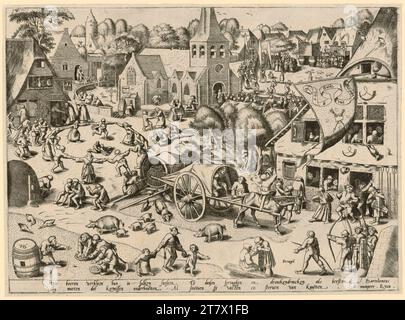 Pieter Bruegel d. Ä. Die lustige Messe aus Hoboken. Ätzung und Kupferstich um 1559 Stockfoto