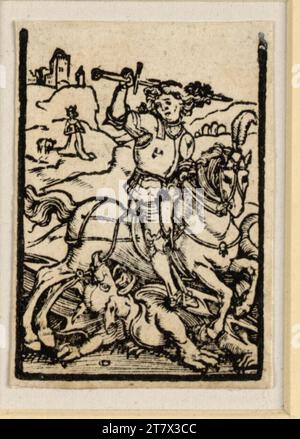 Albrecht Dürer St. Georg (Holzschnitt zu einem Salus Animae, Nürnberg 1503, fol. 177r). Holzschnitt 1503 , 1503 Stockfoto