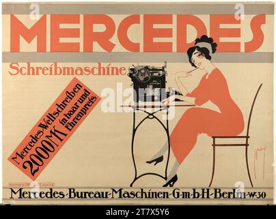 Ernst Deutsch-Dryden MERCEDES; Schreibmaschine. Farbe 1911 , 1911 Stockfoto