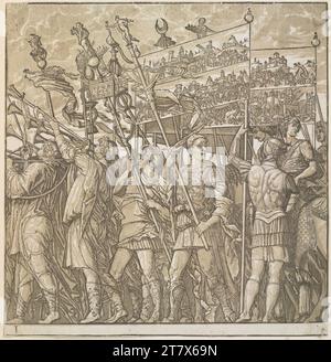Andrea Andreani der Triumph von Julius Cäsar: Blatt 1. Clair OBSCUR Holzschnitt von vier Platten 1599 , 1599 Stockfoto