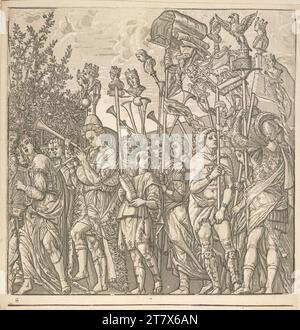 Andrea Andreani der Triumph von Julius Cäsar: Blatt 8. Clair OBSCUR Holzschnitt von vier Platten 1599 , 1599 Stockfoto