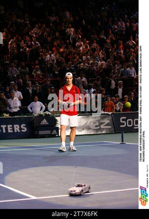 TENNIS - BNP PARIBAS MASTERS 2007 - PARIS (FRA) - 01/11/2007 - FOTO: LOIC BARATOUX / DPPI RICHARD GASQUET (FRA) Stockfoto