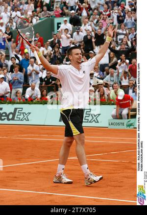 TENNIS - ROLAND-GARROS 2009 - PARIS (FRA) - 31/05/2009 - FOTO : LOIC BARATOUX / DPPI ROBIN SODERLINK (SWE) Stockfoto