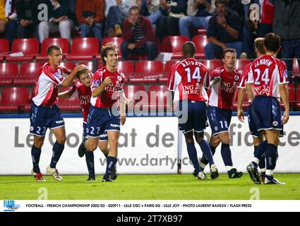 FUSSBALL - FRANZÖSISCHE MEISTERSCHAFT 2002/03 - 020911 - LILLE OSC / PARIS SG - LILLE JOY - FOTO LAURENT BAHEUX / FLASH PRESS Stockfoto