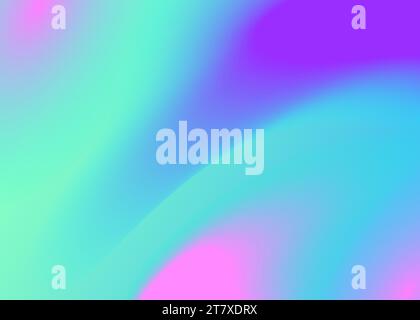 Design-Konzept für Banner im grafischen Stil von Holo. Himmelblau und Rosa Metaverselemente mit Holo-Verlauf. Kreative Illustration Stockfoto