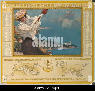 Alphons Leopold Mielich Österreichischer Lloyd Triest 1908. Farbe 1907 , 1907 Stockfoto