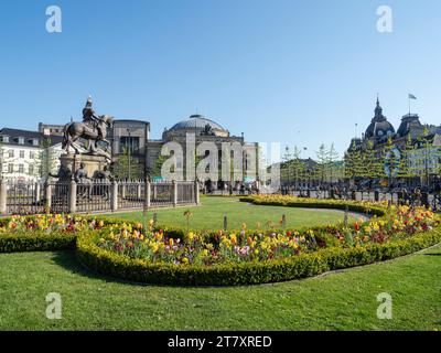 Kongens Nytorv (neuer Platz des Königs) mit dem Königlichen Theater, Kopenhagen, Dänemark, Skandinavien, Europa Stockfoto