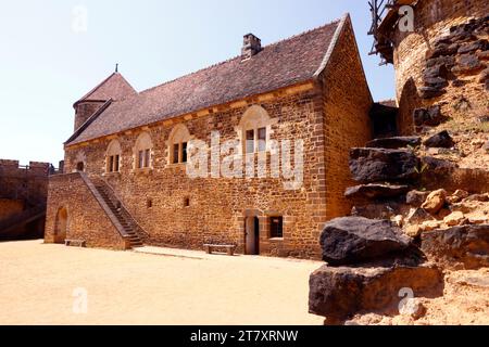 Guedelon Castle, mittelalterliche Stätte, Bau einer Burg, mit Techniken und Materialien aus dem Mittelalter, Treigny, Yonne, Frankreich, Europa Stockfoto