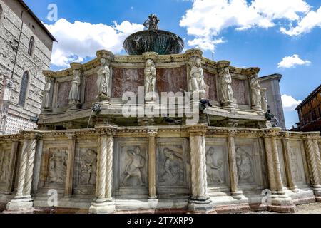 Fontana Maggiore (Fontana di Piazza), Perugia, Umbrien, Italien, Europa Stockfoto