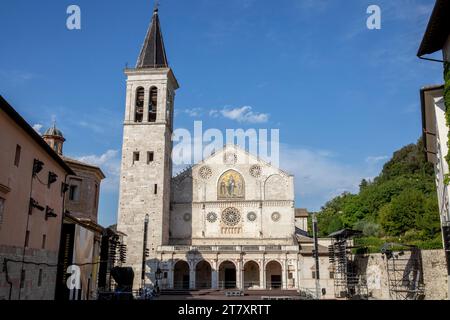 Cattedrale di Santa Maria Assunta (Duomo di Spoleto) (Kathedrale Marias Himmelfahrt), Spoleto, Umbrien, Italien, Europa Stockfoto