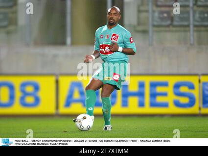 FUSSBALL - FRANZÖSISCHE MEISTERSCHAFT 2003/04 - LIGA 2 - 031203 - CS LIMOUSINE GEGEN CLERMONT FOOT - HAMADA JAMBAY (SED) - FOTO LAURENT BAHEUX / FLASH PRESS Stockfoto