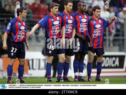 FUSSBALL - FRANZÖSISCHE MEISTERSCHAFT 2003/04 - LIGA 2 - 16/05/2004 - SM CAEN V AS NANCY - ILLUSTRATION CAEN - FOTO LAURENT BAHEUX / FLASH PRESS Stockfoto