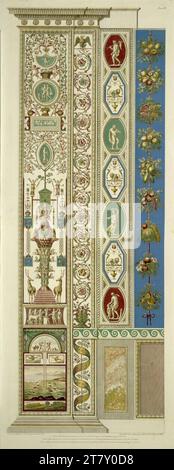 Giovanni Ottaviani (Engraver) Raffael Loggias im Vatikan: Pilastro VI (linker Fisch). Kupferstich, farbig 1772, 1772 Stockfoto