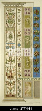 Giovanni Ottaviani (Graveur) Raffael Loggias im Vatikan: Pilastro XII. (Frau mit Kranz). Kupferstich, farbig 1772, 1772 Stockfoto