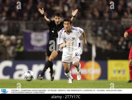 FUSSBALL - CHAMPIONS LEAGUE 2005/2006 - 1. RUNDE - GRUPPE G - RSC ANDERLECHT / LIVERPOOL FC - 19/10/2005 - AKIN SERHAT (AND) - FOTO LAURENT BAHEUX / FLASH PRESS Stockfoto