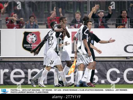 FUSSBALL - UEFA CUP 2005/2006 - 1. RUNDE - 1. LEG - STADE RENNAIS GEGEN CLUB ATLETICO OSASUNA - 15/09/2005 - JOY RENNES - FOTO LAURENT BAHEUX / FLASH PRESS Stockfoto