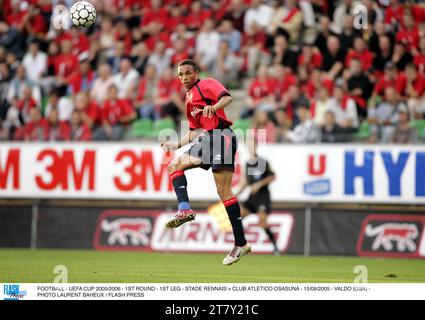 FUSSBALL - UEFA-CUP 2005/2006 - 1. RUNDE - 1. LEG - STADE RENNAIS / CLUB ATLETICO OSASUNA - 15/09/2005 - VALDO (OSA) - FOTO LAURENT BAHEUX / FLASH PRESS Stockfoto