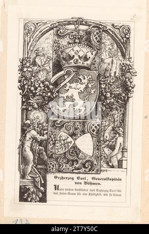 Moritz von Schwind (Zeichner in der Vorlage) Duller, Eduard: Erzherzog Carl von Österreich (Buchillustration). Holzstich 1847 , 1847 Stockfoto