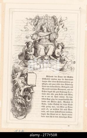 Moritz von Schwind (Zeichner in der Vorlage) Duller, Eduard: Erzherzog Carl von Österreich (Buchillustration). Holzstich 1847 , 1847 Stockfoto