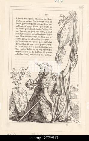 Moritz von Schwind (Zeichner in der Vorlage) Duller, Eduard: Erzherzog Carl von Österreich (Buchillustration). Holzstich 1847 , 1847 Stockfoto