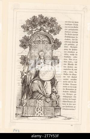 Moritz von Schwind (Zeichner in der Vorlage) Duller, Eduard: Erzherzog Carl von Österreich (Buchillustration). Holzstich 1847 , 1847 Stockfoto
