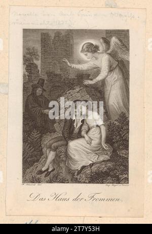 Moritz von Schwind (Zeichner in der Vorlage) Spindler, Carl: Das Haus der Frommen. Stahlstich, Ätzung 1832 , 1832 Stockfoto