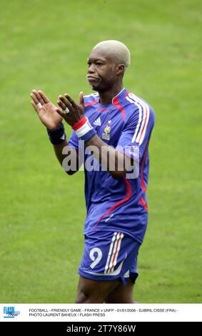 FUSSBALL - FREUNDSCHAFTSSPIEL - FRANKREICH / UNFP - 01/01/2006 - DJIBRIL CISSE (FRA) - FOTO LAURENT BAHEUX / FLASH PRESS Stockfoto