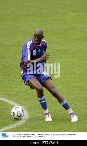 FUSSBALL - FREUNDSCHAFTSSPIEL - FRANKREICH / UNFP - 01/01/2006 - ALOU DIARRA (FRA) - FOTO LAURENT BAHEUX / FLASH PRESS Stockfoto