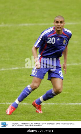 FUSSBALL - FREUNDSCHAFTSSPIEL - FRANKREICH / UNFP - 01/01/2006 - DAVID TREZEGUET (FRA) - FOTO LAURENT BAHEUX / FLASH PRESS Stockfoto