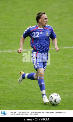 FUSSBALL - FREUNDSCHAFTSSPIEL - FRANKREICH GEGEN UNFP - 01/01/2006 - FRANCK RIBERY (FRA) - FOTO LAURENT BAHEUX / FLASH PRESS Stockfoto
