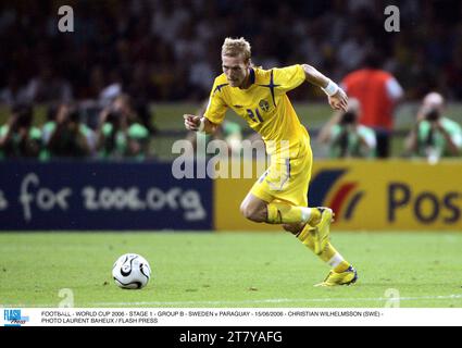 FUSSBALL - WELTMEISTERSCHAFT 2006 - STUFE 1 - GRUPPE B - SCHWEDEN GEGEN PARAGUAY - 15/06/2006 - CHRISTIAN WILHELMSSON (SWE) - FOTO LAURENT BAHEUX / FLASH PRESS Stockfoto