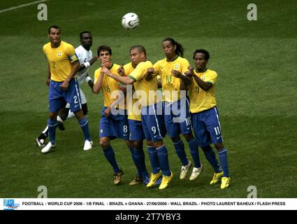 FUSSBALL - WELTMEISTERSCHAFT 2006 - 1/8 FINALE - BRASILIEN GEGEN GHANA - 27/06/2006 - WALL BRAZIL - FOTO LAURENT BAHEUX / FLASH PRESS Stockfoto