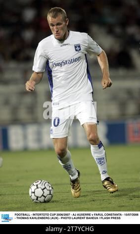 FUSSBALL - INTERTOTO CUP 2006/2007 - AJ AUXERRE V FARUL CONSTANTA - 15/07/2006 - THOMAS KAHLENBERG (AUX) - FOTO LAURENT BAHEUX / FLASH PRESS Stockfoto