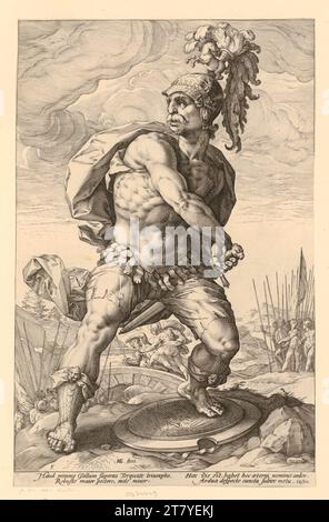 Hendrick Goltzius (Gravierer) Titus Manlius. Kupferstich um 1586 Stockfoto