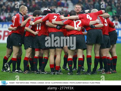 RUGBY - TESTSPIEL 2002 - FRANKREICH GEGEN KANADA - 021123 - ILLUSTRATION KANADA - FOTO LAURENT BAHEUX / FLASH PRESS Stockfoto