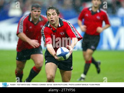 RUGBY - TESTSPIEL 2002 - FRANKREICH GEGEN KANADA - 021123 - SEAN FAUTH (CAN) - FOTO LAURENT BAHEUX / FLASH PRESS Stockfoto