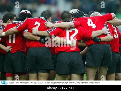 RUGBY - TESTSPIEL 2002 - FRANKREICH GEGEN KANADA - 021123 - ILLUSTRATION KANADA - FOTO LAURENT BAHEUX / FLASH PRESS Stockfoto