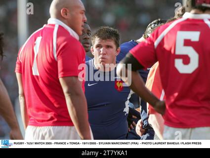 RUGBY - TESTSPIEL 2005 - FRANKREICH GEGEN TONGA - 19/11/2005 - SYLVAIN MARCONNET (FRA) - FOTO LAURENT BAHEUX / FLASH PRESS Stockfoto